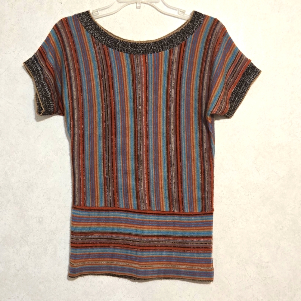 🌞SZ M MULTI-COLORED STRIPED TOP